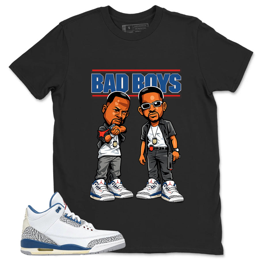 White True Blue 3s Zadago Shirt Bad Boys Graphic