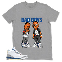 White True Blue 3s Zadago Shirt Bad Boys Graphic