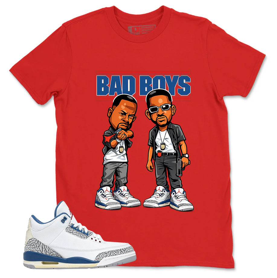 White True Blue 3s Zadago Shirt Bad Boys Graphic