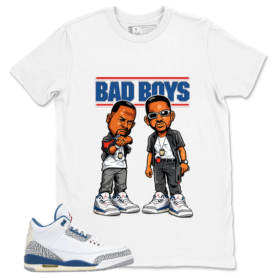 White True Blue 3s Zadago Shirt Bad Boys Graphic