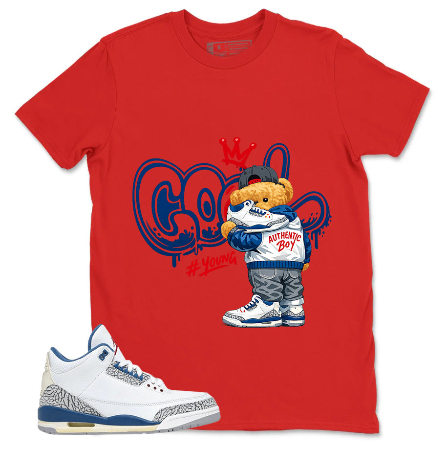 White True Blue 3s Zadago Shirt Cool Boy Graphic