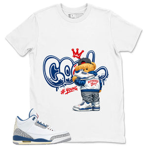 White True Blue 3s Zadago Shirt Cool Boy Graphic