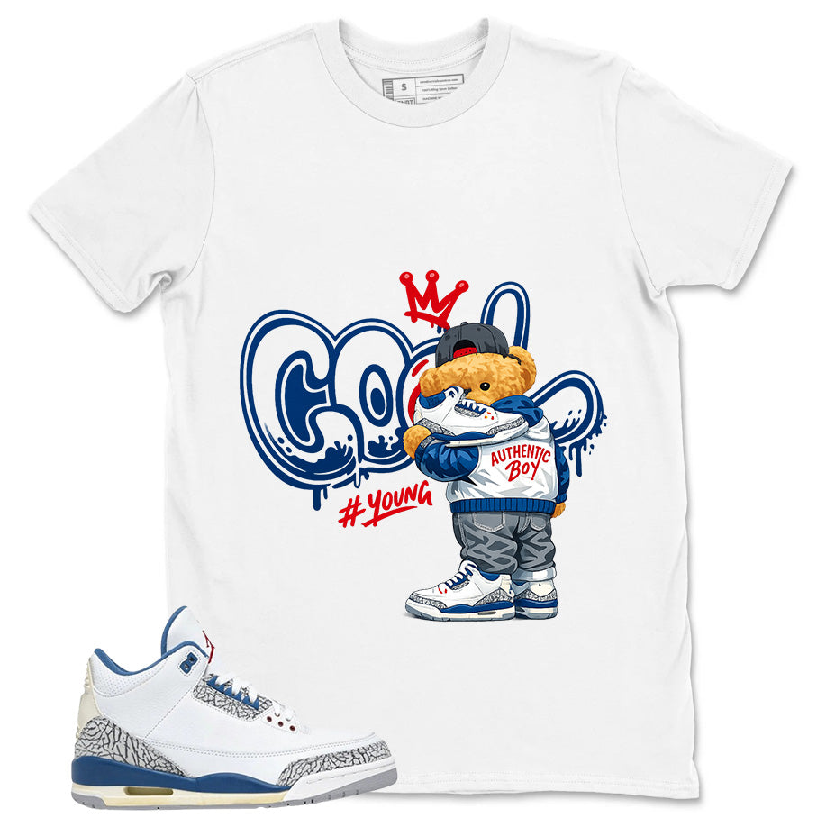 White True Blue 3s Zadago Shirt Cool Boy Graphic