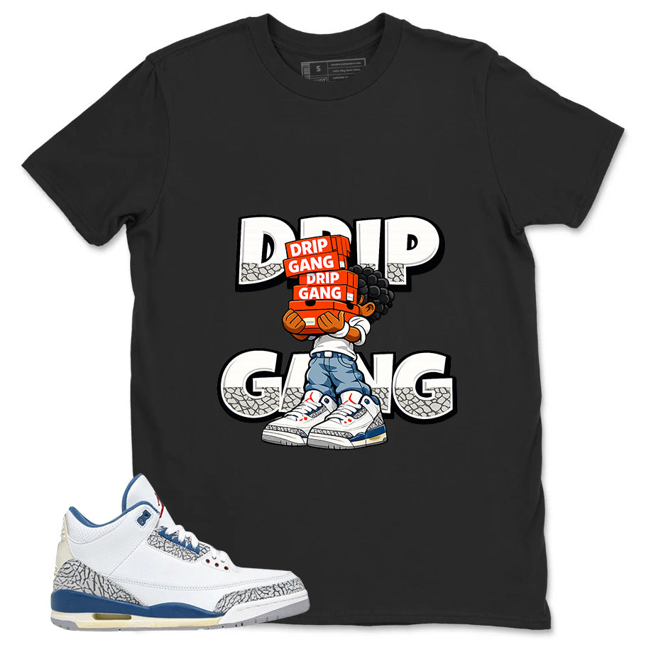 White True Blue 3s Zadago Shirt Drip Gang Graphic