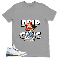 White True Blue 3s Zadago Shirt Drip Gang Graphic