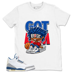 White True Blue 3s Zadago Shirt Got Em Dope Graphic