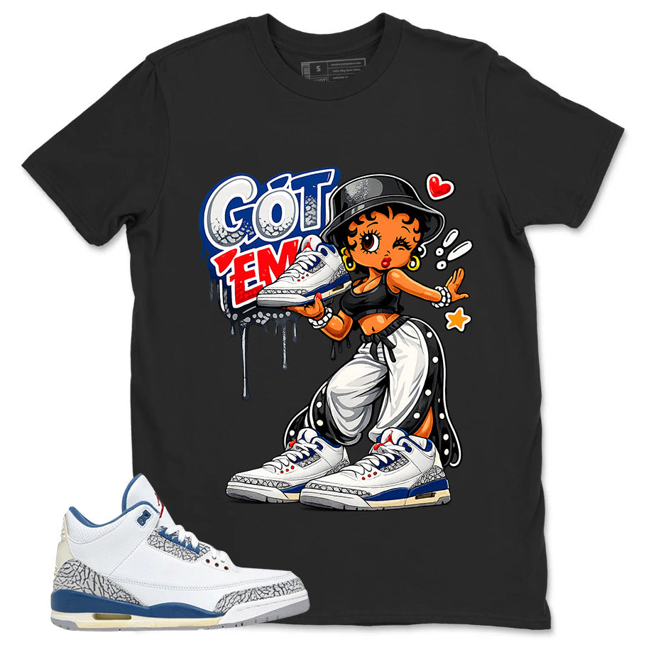 White True Blue 3s Zadago Shirt Got Em Lady Graphic