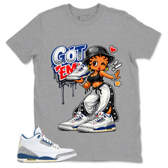 White True Blue 3s Zadago Shirt Got Em Lady Graphic
