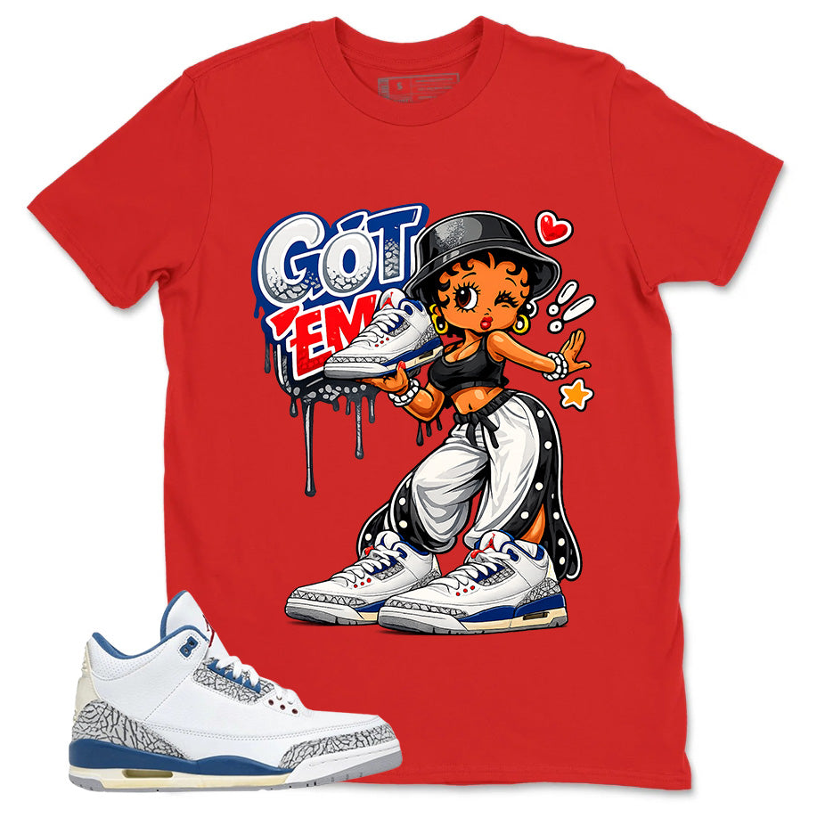 White True Blue 3s Zadago Shirt Got Em Lady Graphic