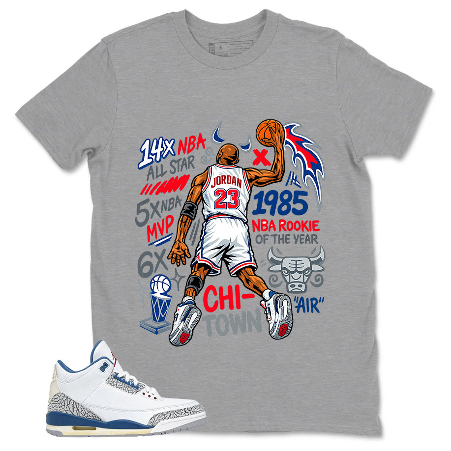 White True Blue 3s Zadago Shirt Jordan 23 All Star Graphic