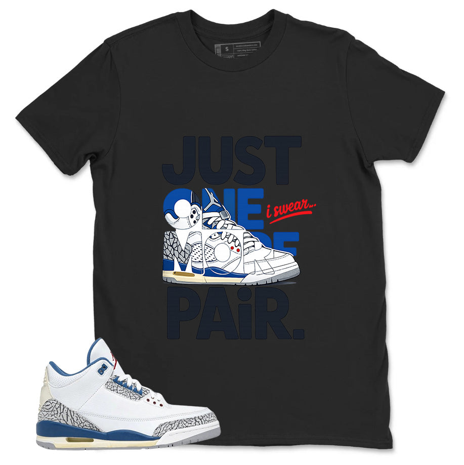 White True Blue 3s Zadago Shirt Just One More Pair Graphic