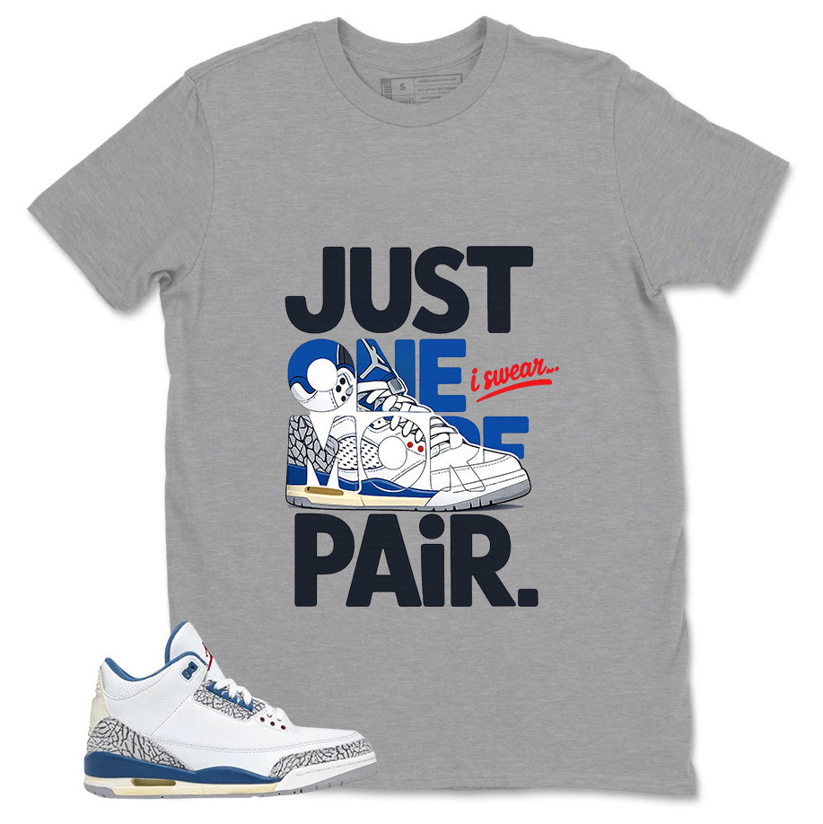 White True Blue 3s Zadago Shirt Just One More Pair Graphic
