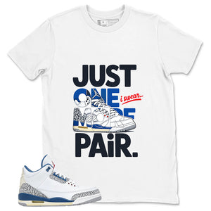 White True Blue 3s Zadago Shirt Just One More Pair Graphic