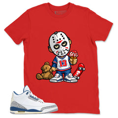 White True Blue 3s Zadago Shirt Little Jason Graphic