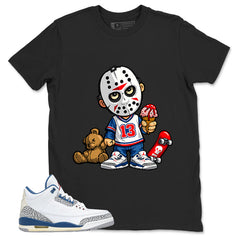 White True Blue 3s Zadago Shirt Little Jason Graphic