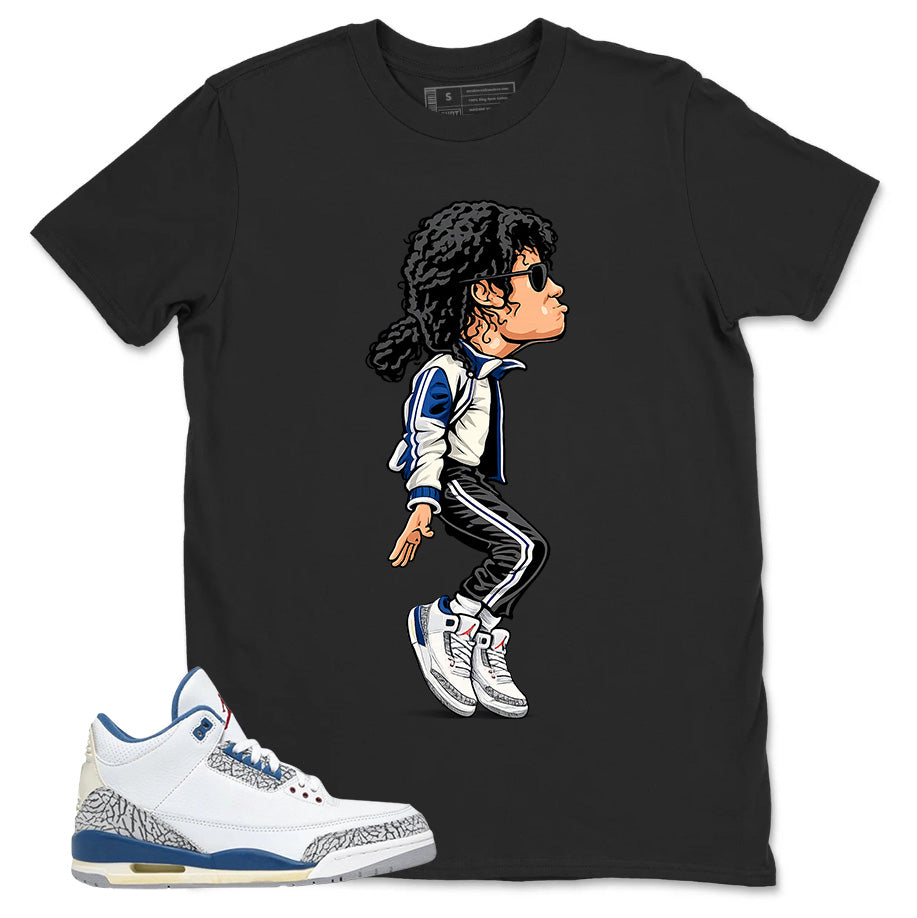 White True Blue 3s Zadago Shirt M.Jackson Tiptoe Graphic