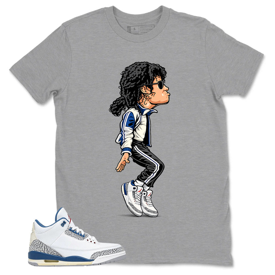White True Blue 3s Zadago Shirt M.Jackson Tiptoe Graphic