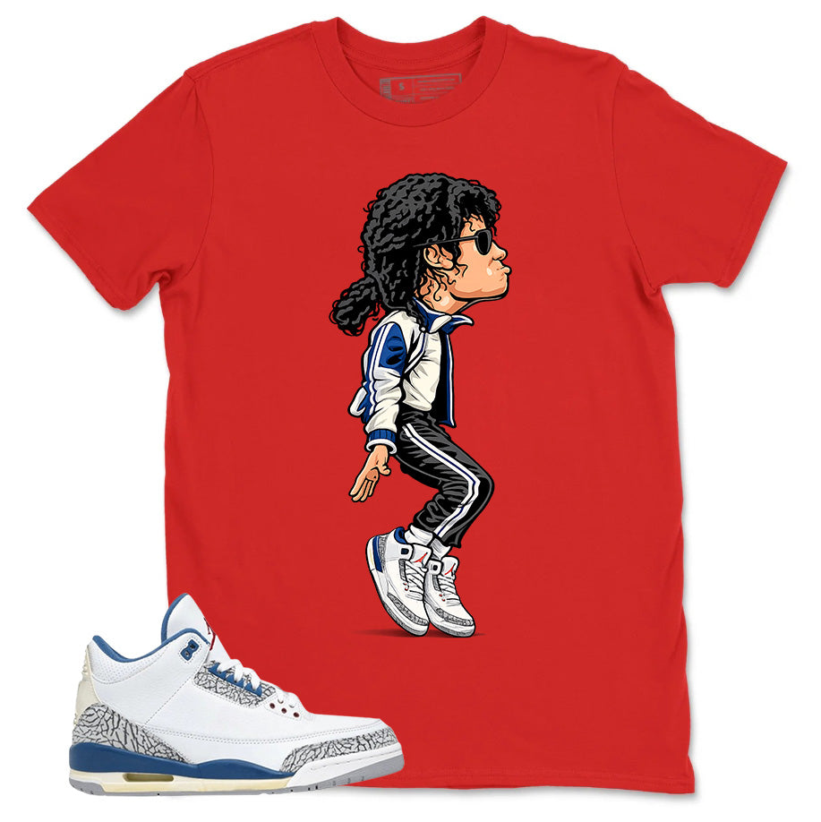 White True Blue 3s Zadago Shirt M.Jackson Tiptoe Graphic