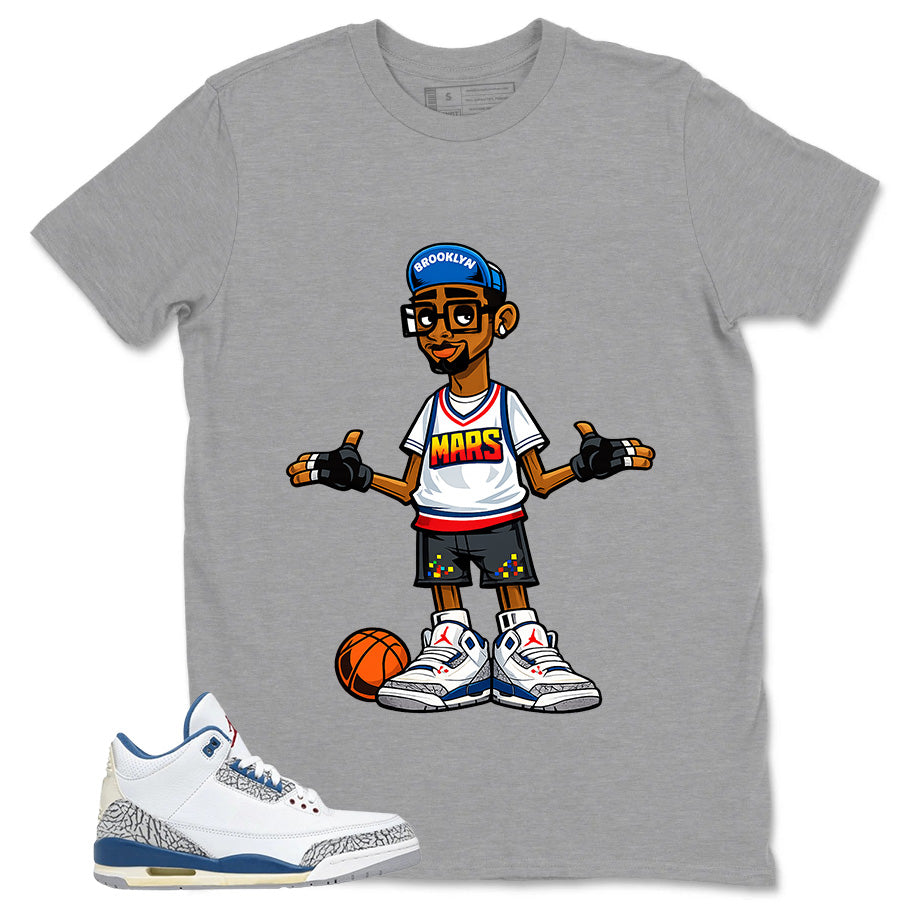 White True Blue 3s Zadago Shirt Mars Blackmon Graphic