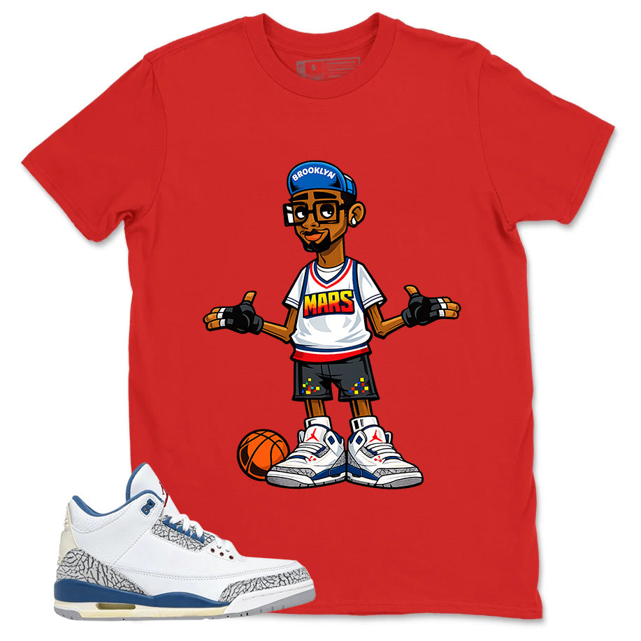 White True Blue 3s Zadago Shirt Mars Blackmon Graphic