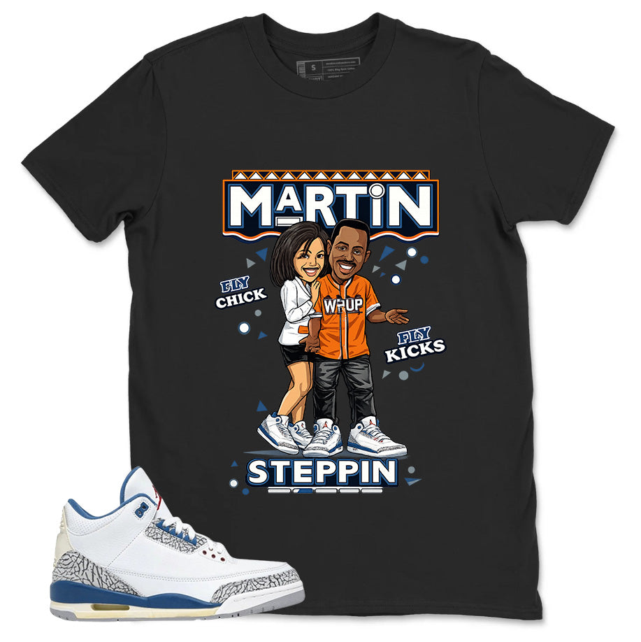 White True Blue 3s Zadago Shirt Martin Steppin Graphic