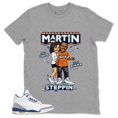 White True Blue 3s Zadago Shirt Martin Steppin Graphic