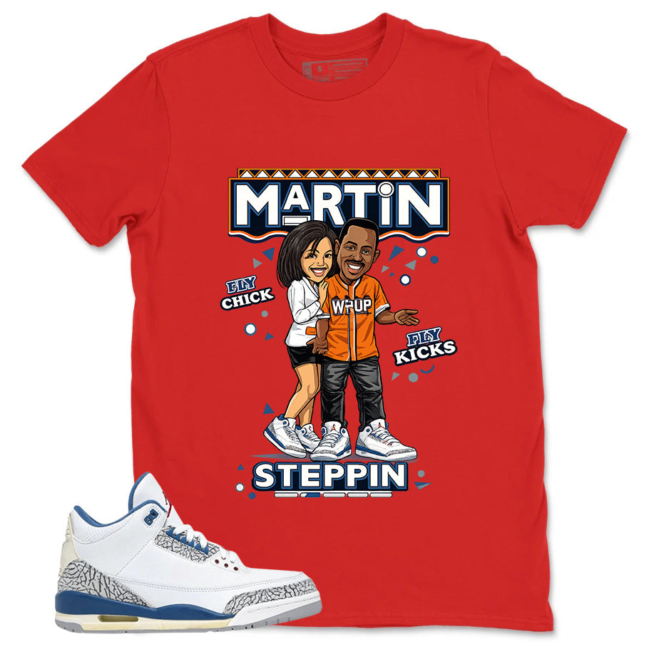 White True Blue 3s Zadago Shirt Martin Steppin Graphic
