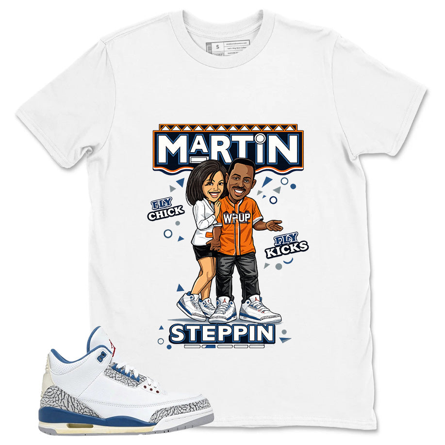 White True Blue 3s Zadago Shirt Martin Steppin Graphic