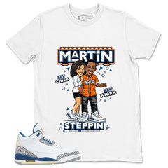 White True Blue 3s Zadago Shirt Martin Steppin Graphic