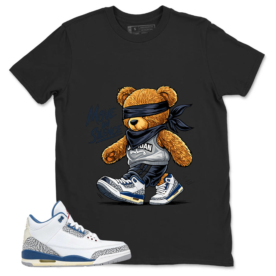 White True Blue 3s Zadago Shirt Move In Silence Graphic