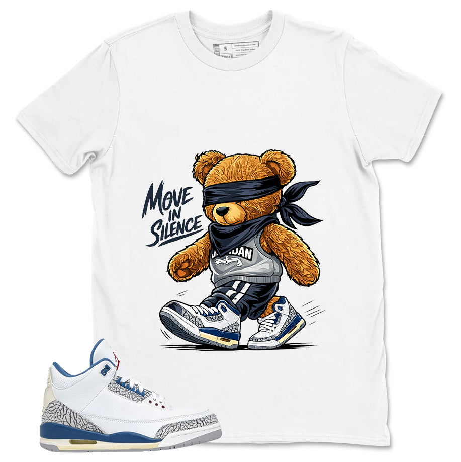White True Blue 3s Zadago Shirt Move In Silence Graphic