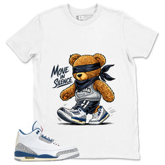 White True Blue 3s Zadago Shirt Move In Silence Graphic