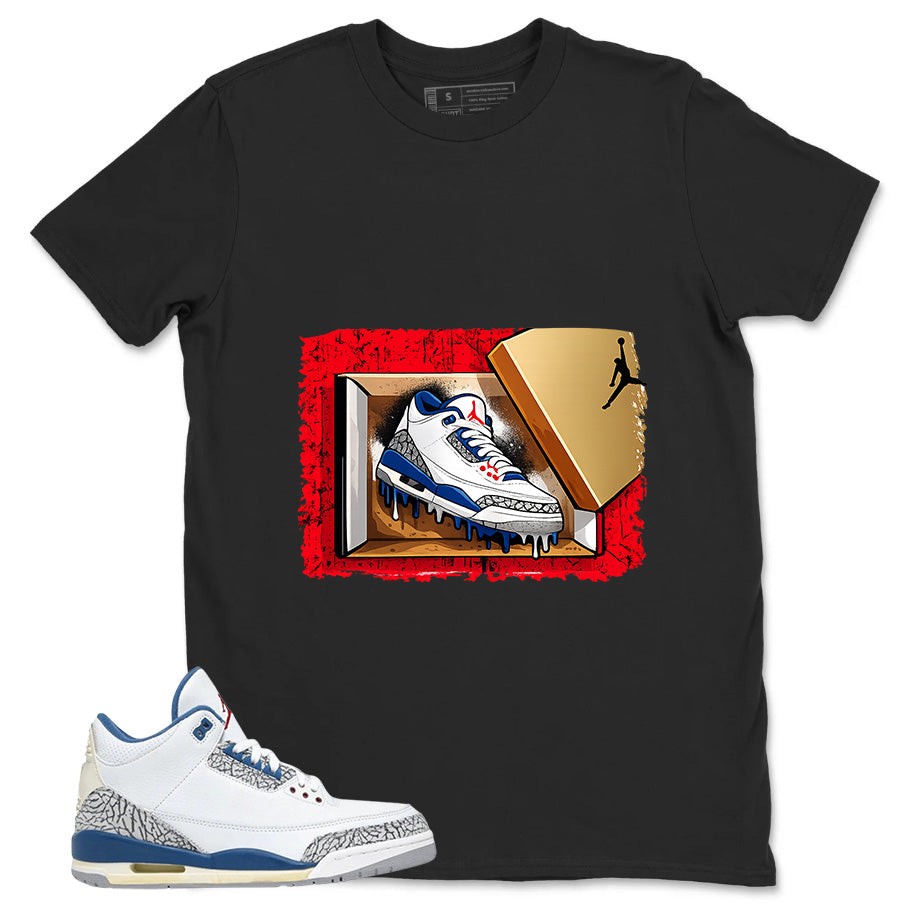 White True Blue 3s Zadago Shirt New Kicks Graphic