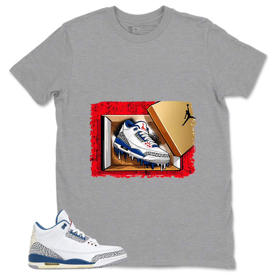 White True Blue 3s Zadago Shirt New Kicks Graphic