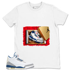 White True Blue 3s Zadago Shirt New Kicks Graphic
