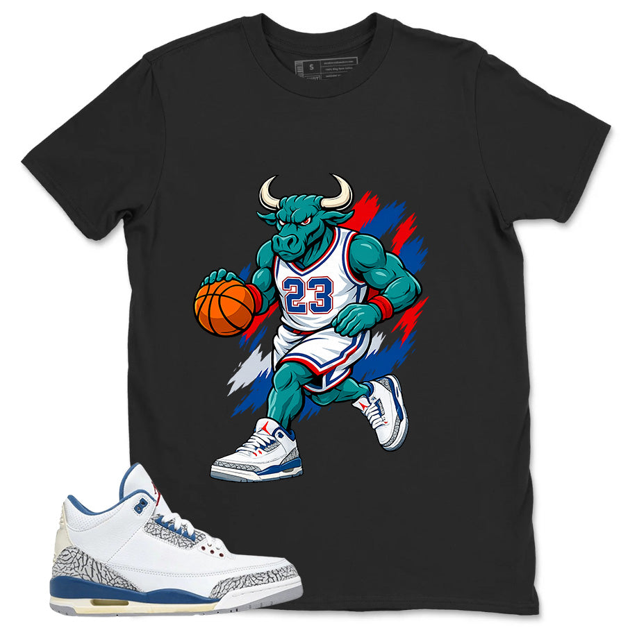 White True Blue 3s Zadago Shirt Raging Bull Graphic