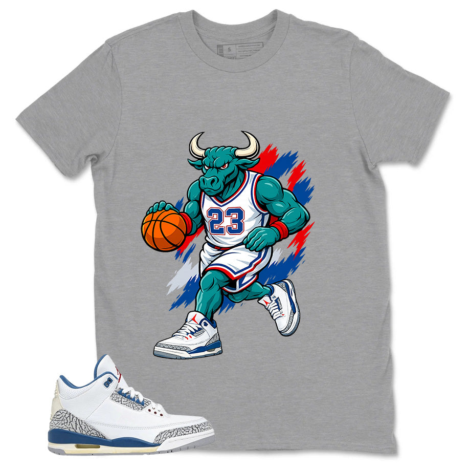 White True Blue 3s Zadago Shirt Raging Bull Graphic