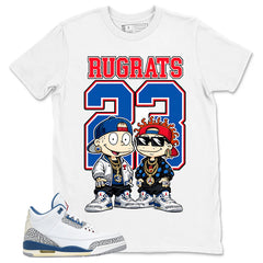 White True Blue 3s Zadago Shirt Rugrats 23 Graphic