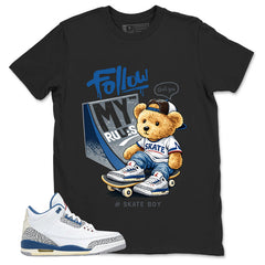 White True Blue 3s Zadago Shirt Skate Boy Graphic