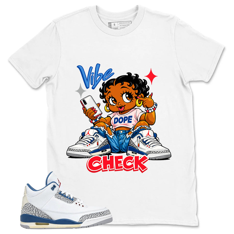 White True Blue 3s Zadago Shirt Vibe Check Graphic