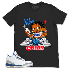 White True Blue 3s Zadago Shirt Vibe Check Graphic