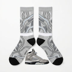 Wings Socks – Women’s Air Jordan 5 Retro Inspired Mid-Calf Unisex Crew Socks