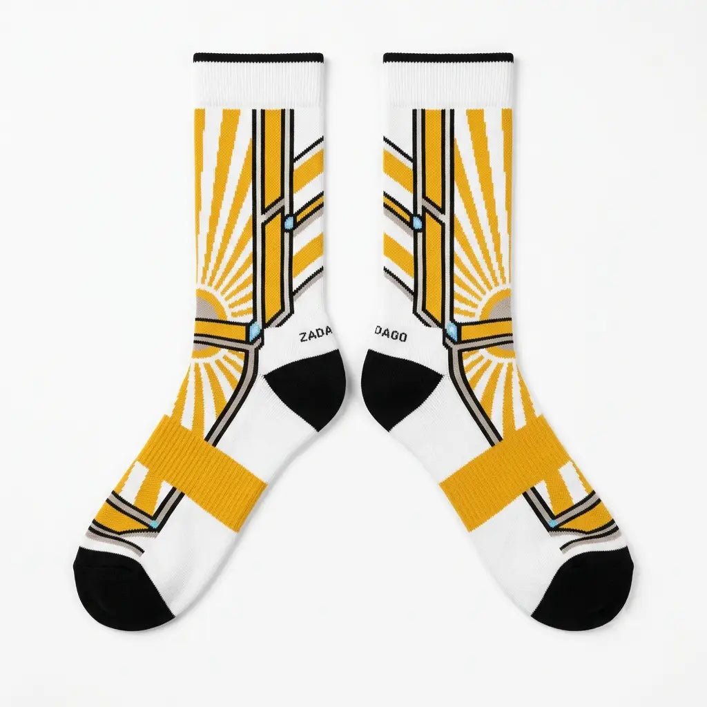 Yellow Ochre Socks – Air Jordan 6 Retro Inspired Mid-Calf Unisex Crew Socks