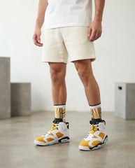 Yellow Ochre Socks – Air Jordan 6 Retro Inspired Mid-Calf Unisex Crew Socks