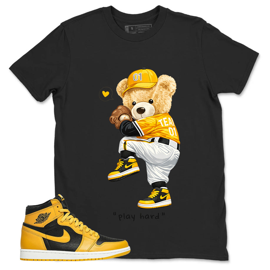 Yellow Pollen 1s Zadago Shirt Baseball Play Hard Graphic