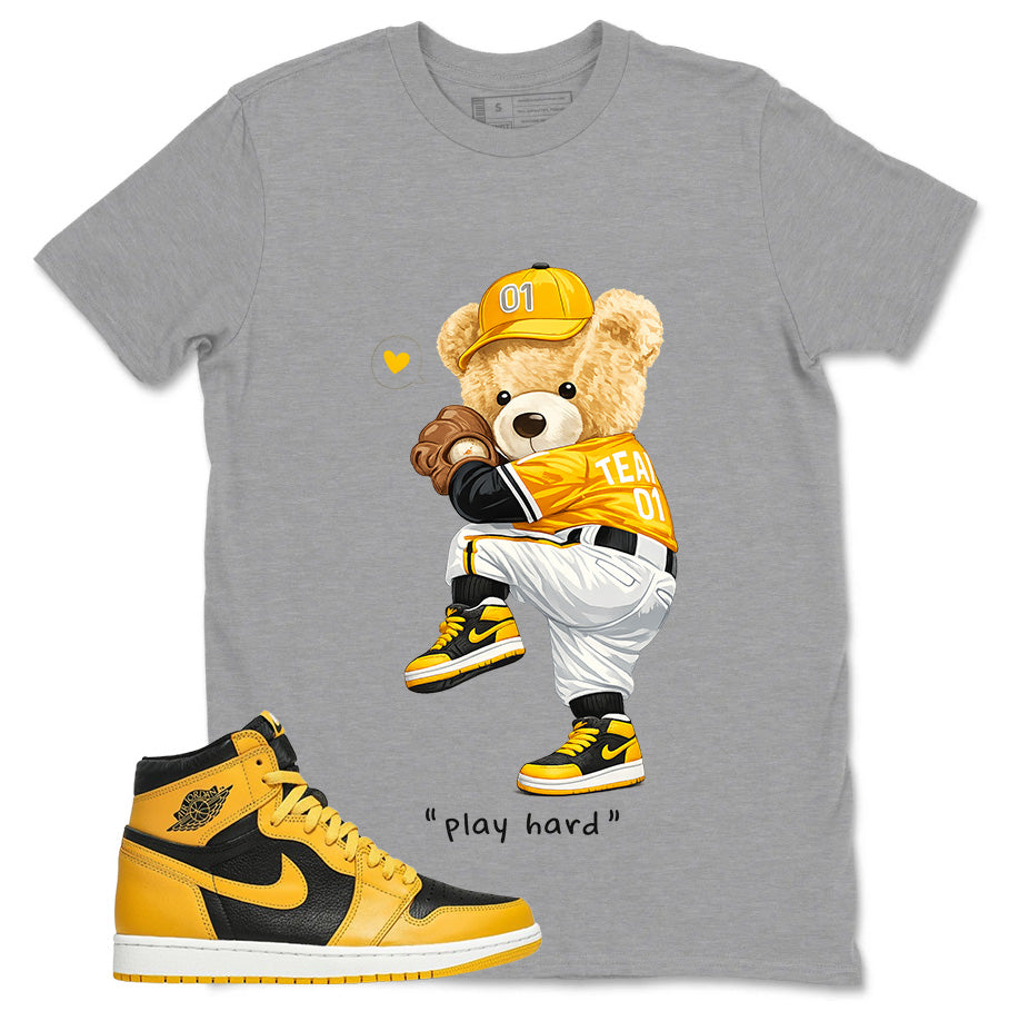 Yellow Pollen 1s Zadago Shirt Baseball Play Hard Graphic