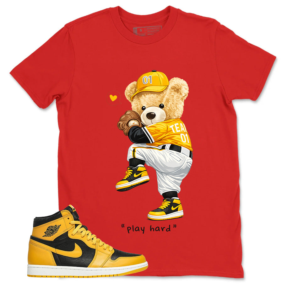 Yellow Pollen 1s Zadago Shirt Baseball Play Hard Graphic