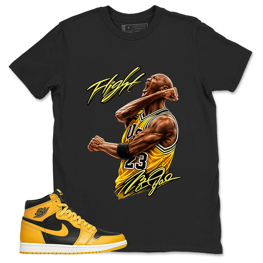 Yellow Pollen 1s Zadago Shirt Flight Victory MJ Graphic