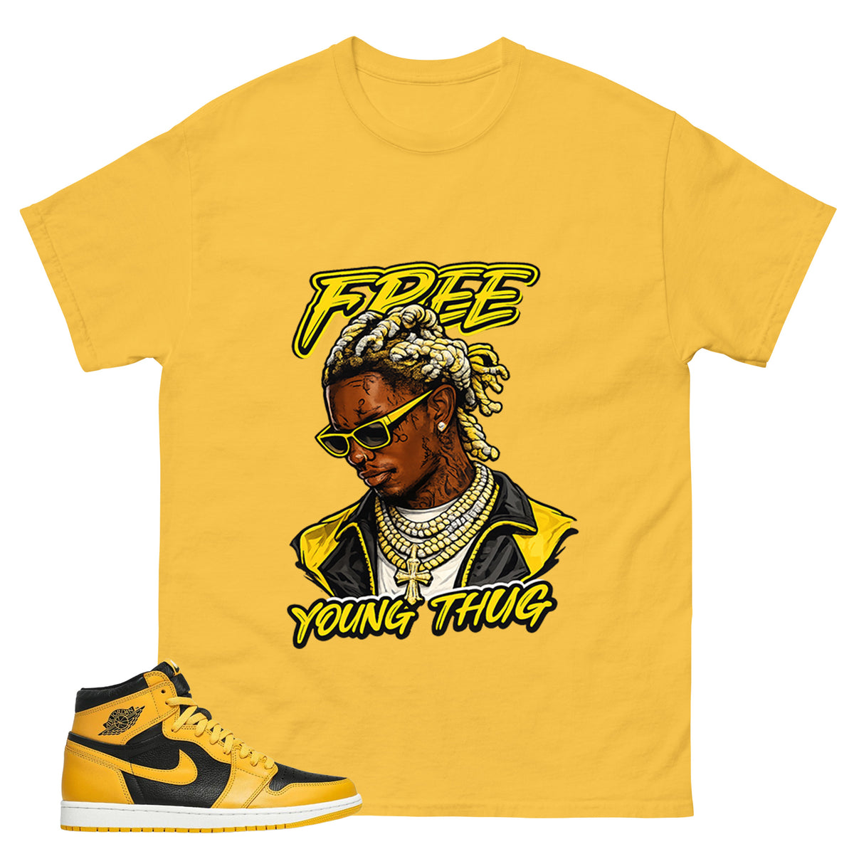 Yellow Pollen 1s Zadago Shirt Free Young Thug Graphic