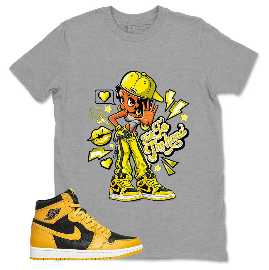Yellow Pollen 1s Zadago Shirt Talk To The Hand Graphic